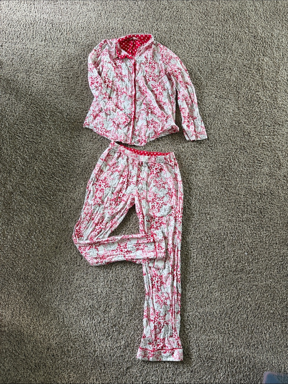 Victoria's Secret Pink and White Floral Pajama Set